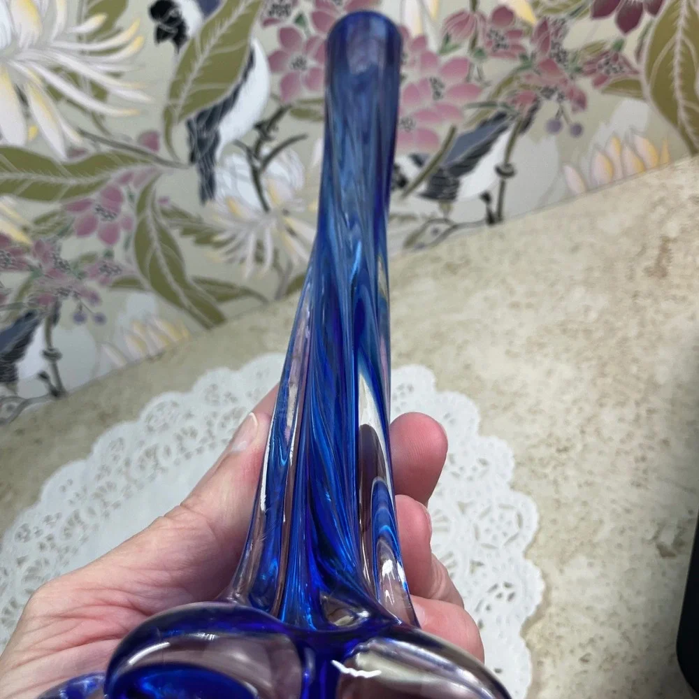 Art Glass Bud Vase 11.5
